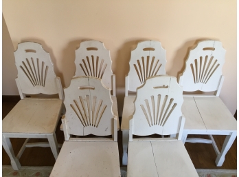Six Antique Hardwood Chairs