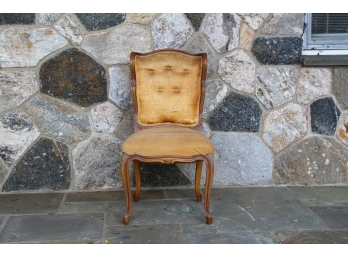Louis XV Style Fruitwood Upholstered Side Chair