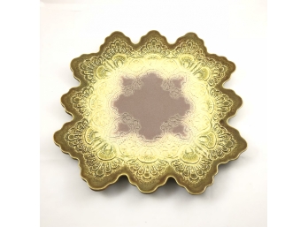 Original Hand Made Lacework Pottery Plate