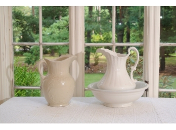 Ironstone Washbowl And Pitcher, By Cook And Handcock - PLUS Second Pitcher
