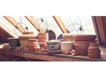 Large Collection Of Terracotta And Ceramic Pots