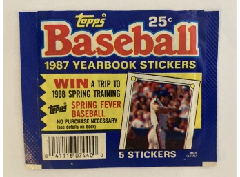 Topps 1987 Yearbook Baseball Stickers