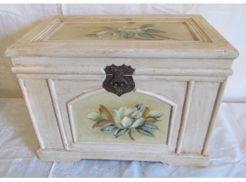 Hand Painted Felt Lined Wooden Box