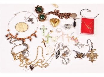 Group Of Costume Jewelry And Parts