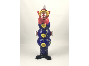 Mid Century Modern Venetian Glass Clown Sculpture