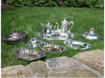 Group Of Silverplate Items, Including International Silver Platter