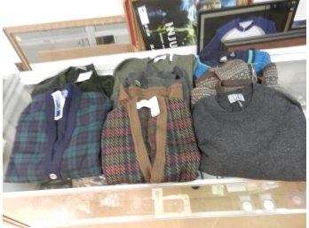 Lot 9 NWT Asst Brands Men's Sweaters/Cardigans/Vests Size Med & 1 Large