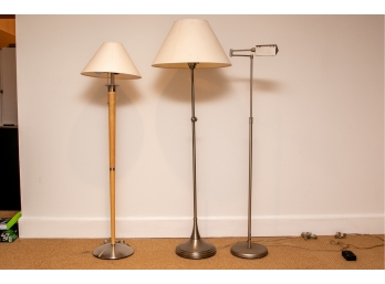 Group Of Three Floor Lamps