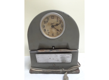 Vintage Simplex Time Clock Punching Machine  Works 1940's