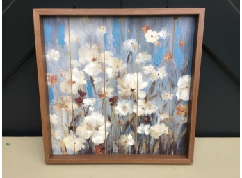 Oil On Wood Panel: Wild Flowers