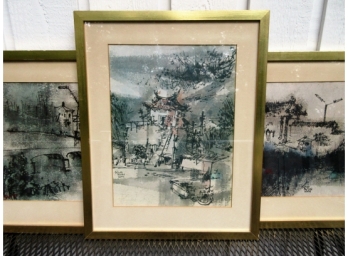 Group Of Three Prints Of Modern Korean Paintings