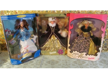 Three Collectible Edition Barbie Dolls - New In Box