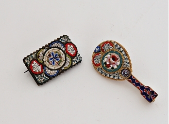 Two Micro Mosiac Pins