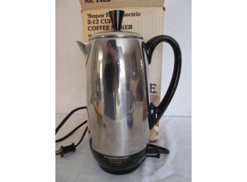 Vintage Farberware Twelve Cup Coffee Pot - Looks NIB