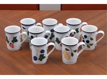 Beautifully Colored  Set Of Nine Dansk Mugs
