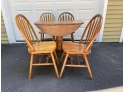 Ligo Pedestal Drop Leaf Table And Four Windsor Style Chairs