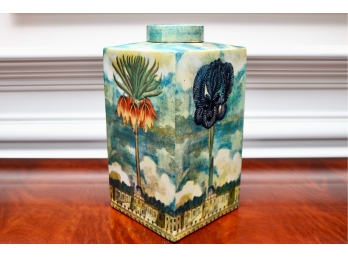 John Derian NY Hand Painted Vase With Lid Purchased At Tozai (NEWLY ADDED)