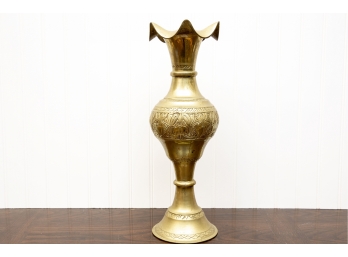 Brass Fluted Vase
