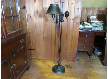 Antique Style Vintage Decorated Tole Floor Lamp