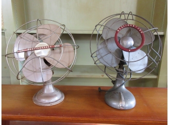 Two Vintage Westinghouse Adjustable Swiveling Fans