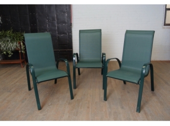 Set Of Three Stacking Hi-Back Arm Chairs - Retail $450