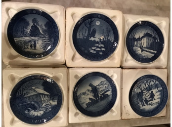 6 Royal Copenhagen Yearly Plates