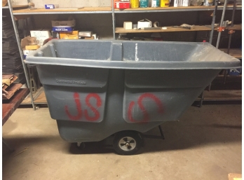 Three Rubbermade Commercial Rolling Waste Bins (See Additional Photos)