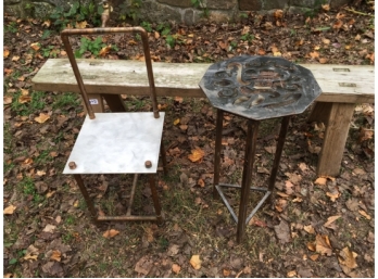Two Pieces Of Metal Art Furniture