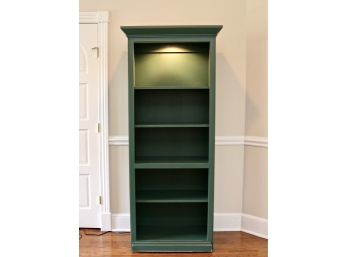 Hooker Furniture Bookcase With 5 Adjustible Shelves And A Top Light