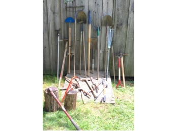 Grouping Of Yard Tools Lot 2