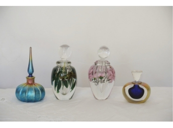 Four Beautiful Lundberg Perfume Bottles