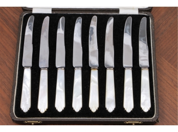 Case Set Of Antique Pearl Handled Knives
