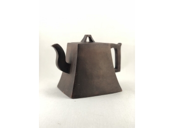 Vintage Asian Clay Teapot, Signed
