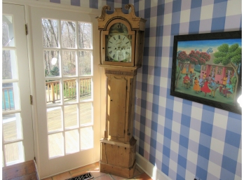 Antique 19th Century Pine Tall Case Clock, Acquired In Early 1990's For $6,350 (See Condition Notes)