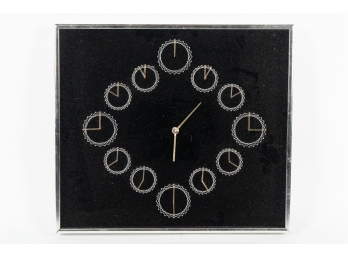 String Art Working Clock Multiple Clock Faces Barry Kirschner