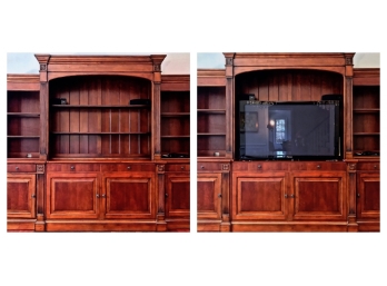 Bookshelf By Day, Media Center By Night! Ethan Allen Media Cabinet, Retail $7000