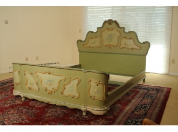 Charming Antique French Painted Bedstead