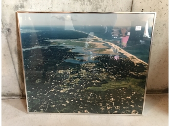 Framed Aerial Photo Of Cape Cod 7/4/88