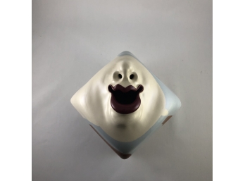 Vintage Signed Novelty Ceramic Tissue Box Cover  Nose And Mouth