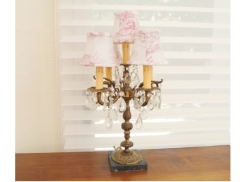 Five Light Candelabra Style Table Lamp