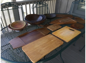 Hand Hewn Wooden Bowls And Wooden Cutting Boards