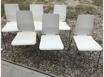 Six White Chairs