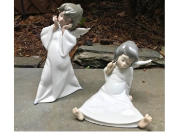 Two Lladro Angel Figurines