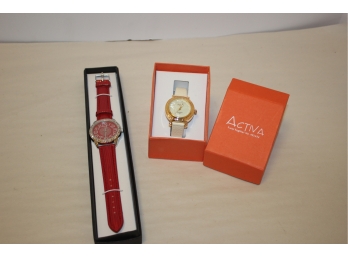 2 NOS Ladies Wristwatches - Activa, Genevex