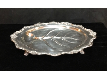 Waverley By Wallace 9556 Footed Silverplate Meat Platter