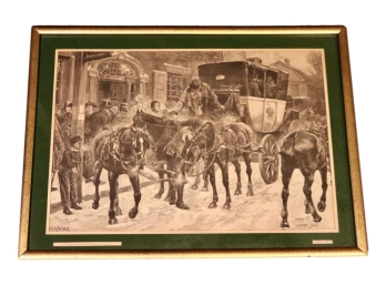 1885 By T. De Thulstrup 'On The Boston Post Road' Print NEWLY ADDED