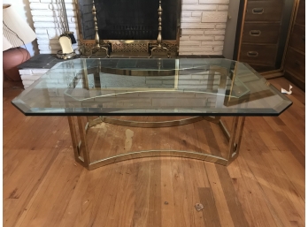 Glass & Brass Coffee Table