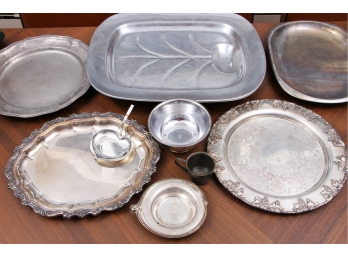 Aluminum And Silver Plate Tableware