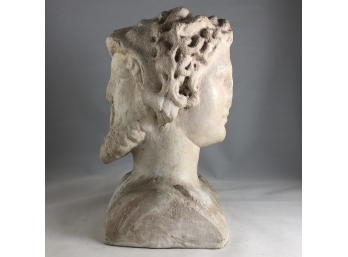 Vintage Janus Head Greek God Sculpture