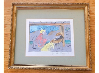 Watercolor And Ink Signed Sarah Churchill